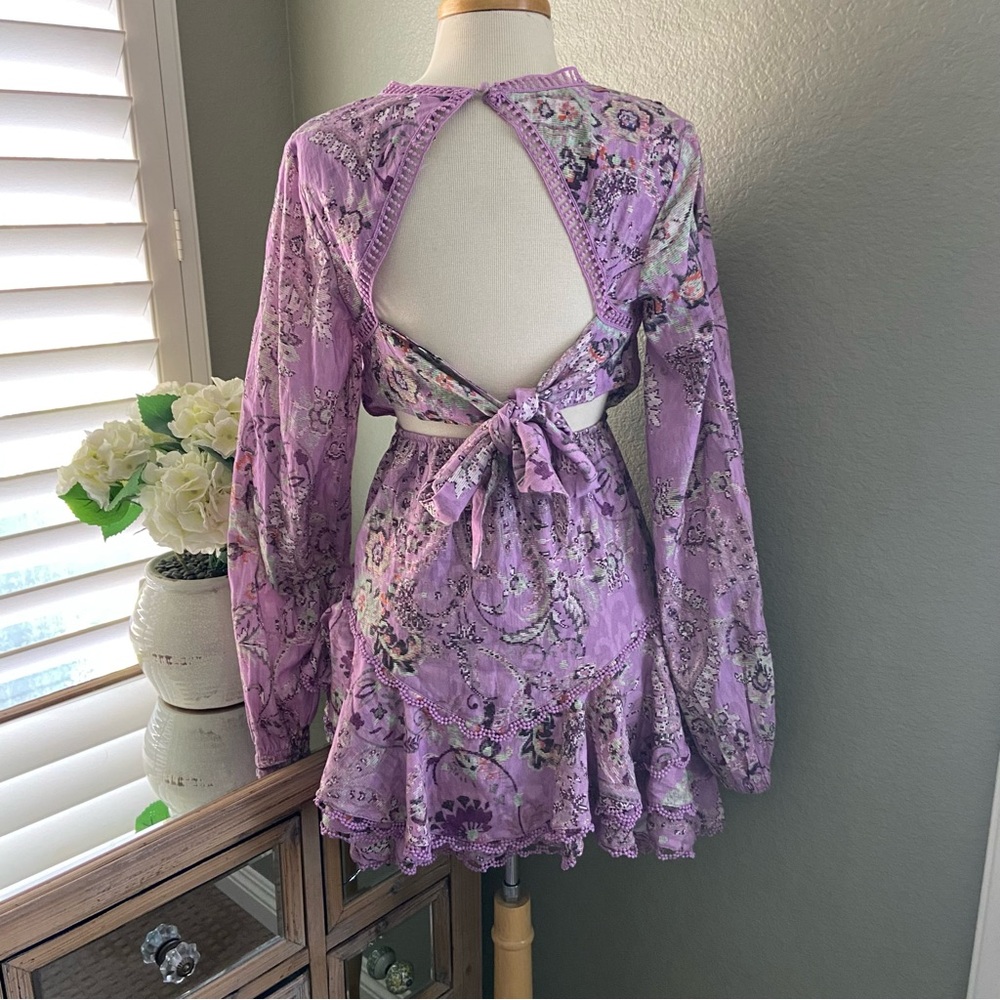 Anthropologie X Hemant and Nandita Mavi Mini Dress  Orchid Small - Picture 14 of 16